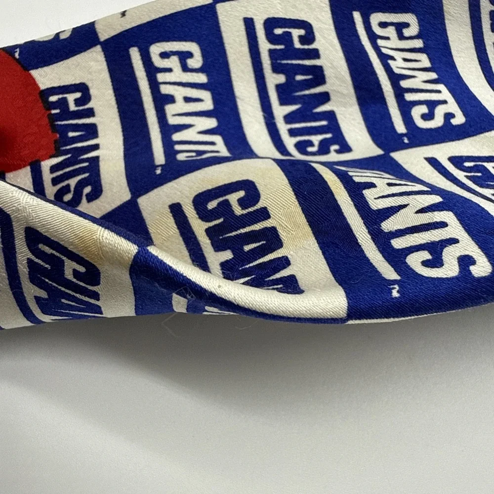New‎ York Giants Team NFL Silk Necktie Ralph Marlin 1993 Retro G-Men Tie Vintage